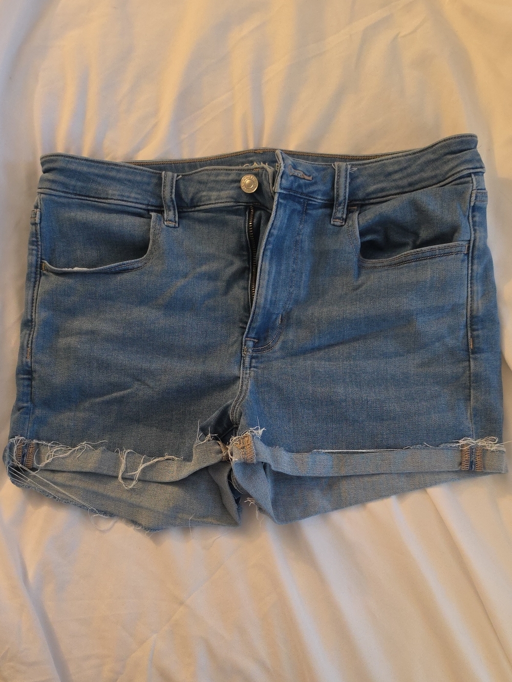 American Eagle Outfitters Light Blue Denim Cutoff Shorts, Size 12